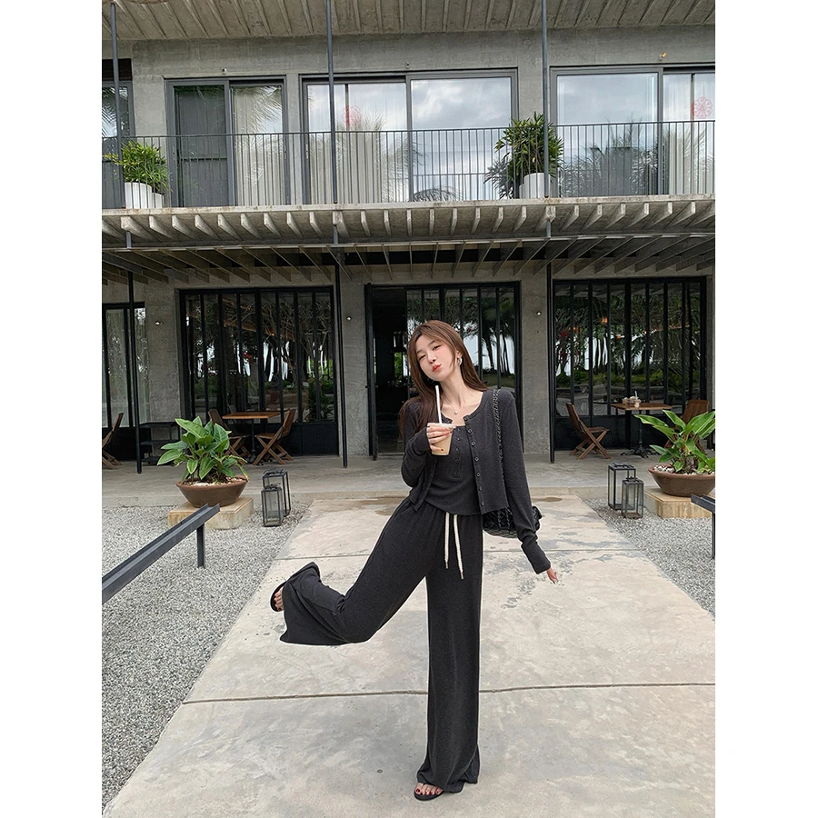 张贝贝 德林漫游 麻花编织抽绳 懒人穿搭三件套