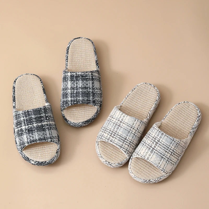 2025新款亚麻拖鞋女夏四季家居室内防滑透气吸汗男士棉麻布凉拖鞋