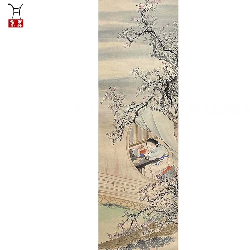 O1019仕女3立轴39x181/6.4平尺