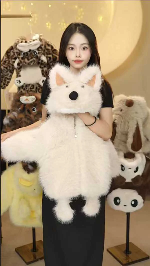 儿童毛毛衣秋冬款外套加绒加厚上衣可爱洋气反季潮酷痞帅童装xgd