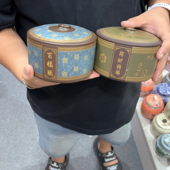 瑕疵福利品陶瓷茶叶罐介意勿拍