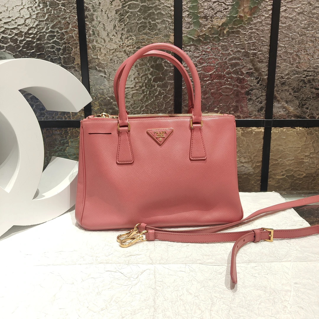 95新 Prada/普拉达 Prada粉色手拎包 25010071-02