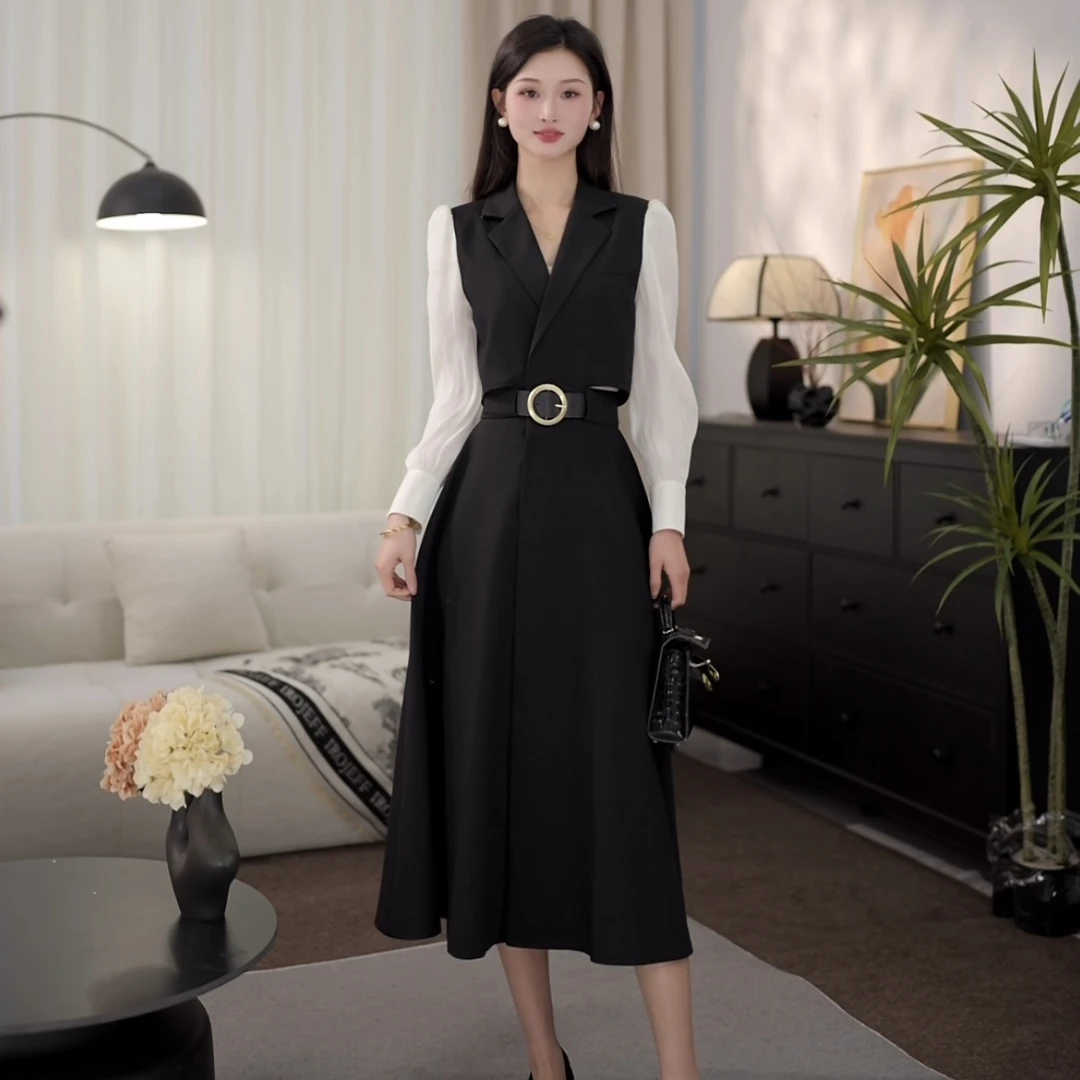 拉夏贝尔/25下季新款法式气质时尚优雅连衣裙 12328 ZCK