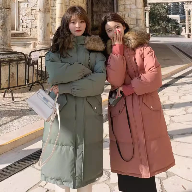 2025年新款冬季大码棉服女中长款韩版宽松加厚棉衣棉袄洋气外套潮
