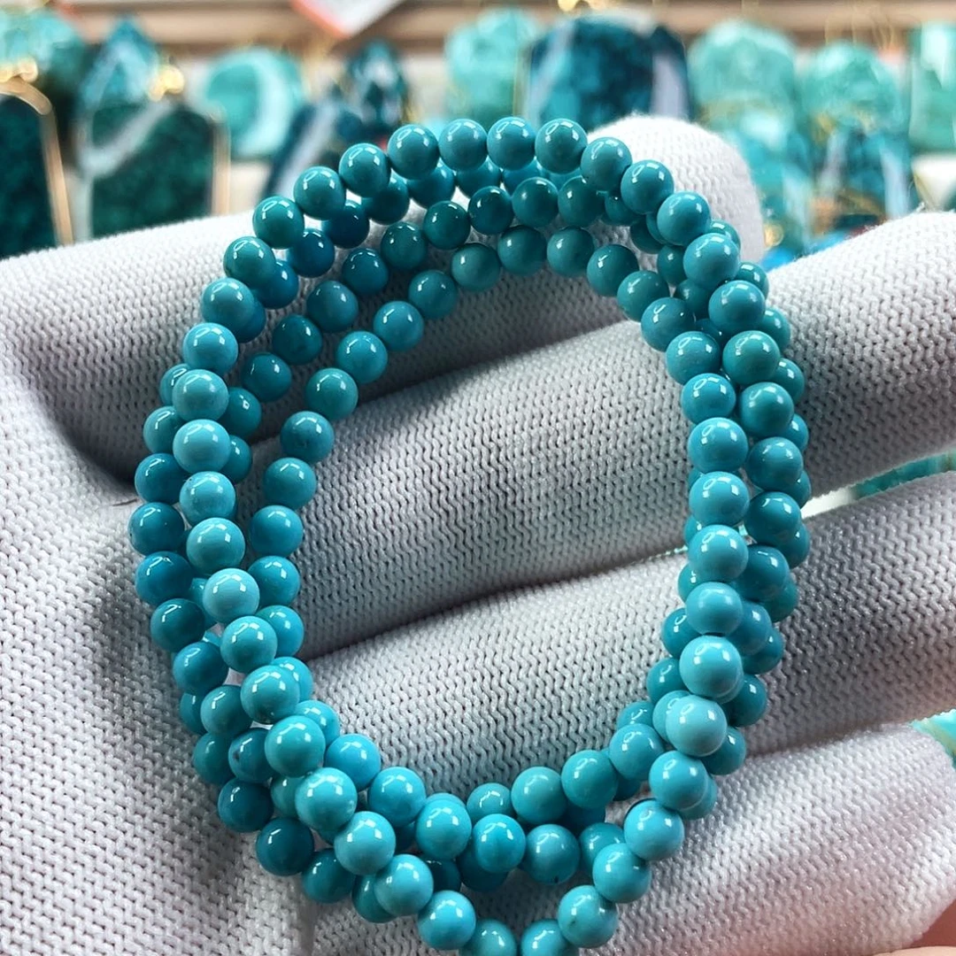 绿松石未镶嵌车挂尺寸4.3