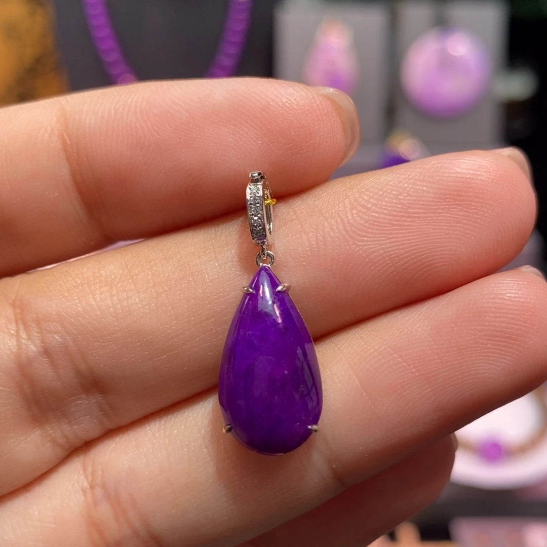 苏纪石（舒俱来）18K金镶嵌吊坠(不含链)