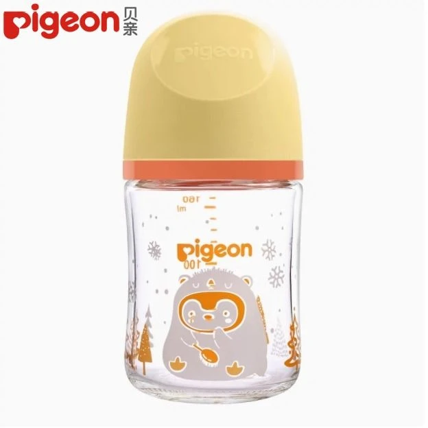 贝亲自然实感III宽口径魔法派对玻璃奶瓶160ml（SS号奶嘴）