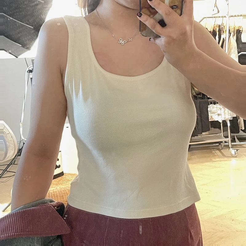 盈盈&南岛风大码女装2025春夏百搭胖mm显瘦遮肉无袖背心ZYY333