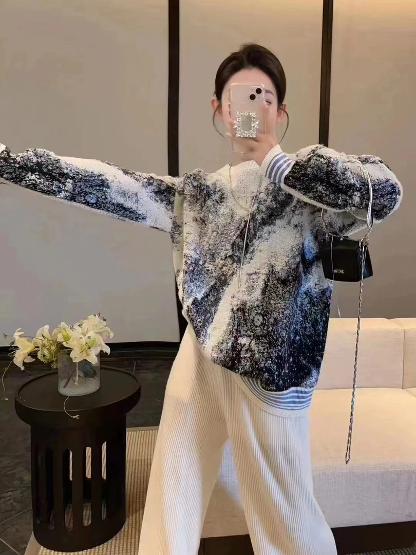 2025七妹高端定制新款潮牌时尚气质百搭休闲针织小众羊绒衫1-100