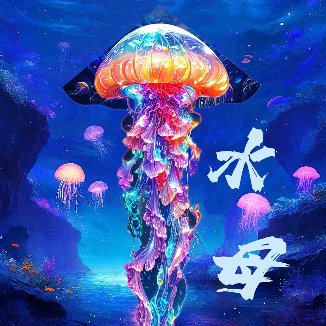 2025潍坊新款水母风筝儿童微风易飞成大人专用大型高档风筝