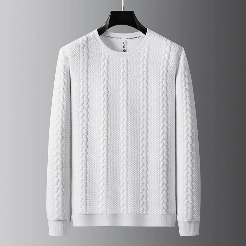 【大码男装】春秋新款圆领卫衣加肥加大码宽松休闲长袖T恤打底衫