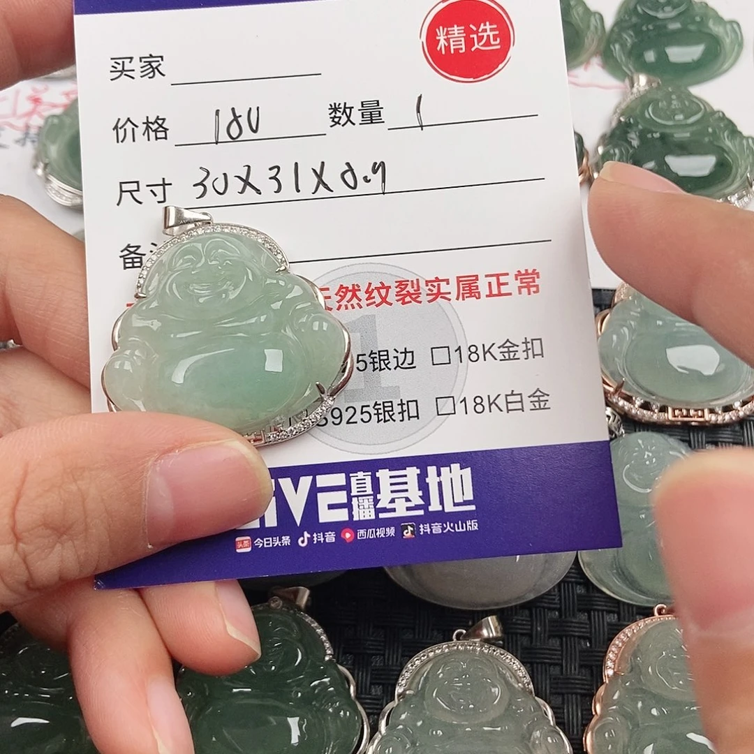 翡翠银S925镶嵌颈饰