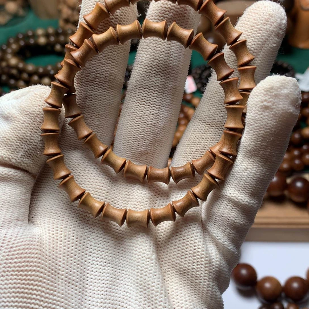 檀香木手串/手链老山檀香竹节0.8