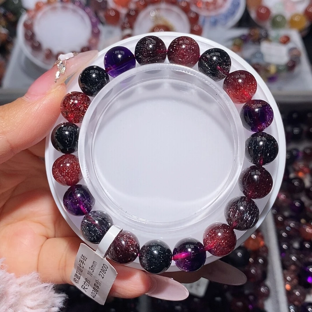 手链水晶未镶嵌黑加仑超七