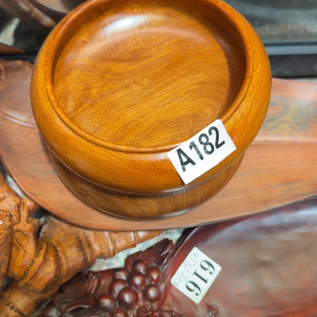 大果紫檀（缅甸花梨）聚宝盆17公分