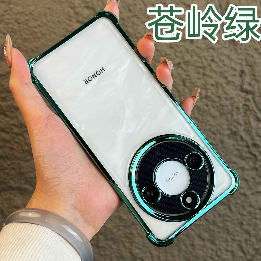 适用于荣耀X60全包电镀太空壳自带镜头膜超薄防摔手机壳