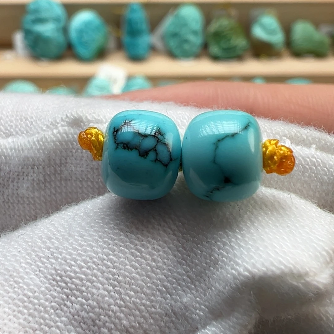 绿松石未镶嵌配饰7.4*6.2mm