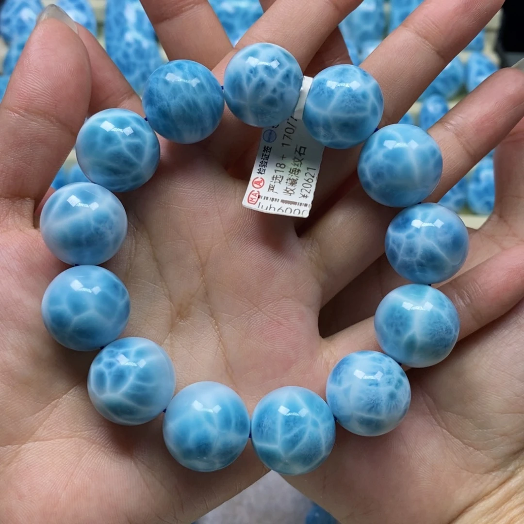 针钠钙石（海纹石）未镶嵌手链