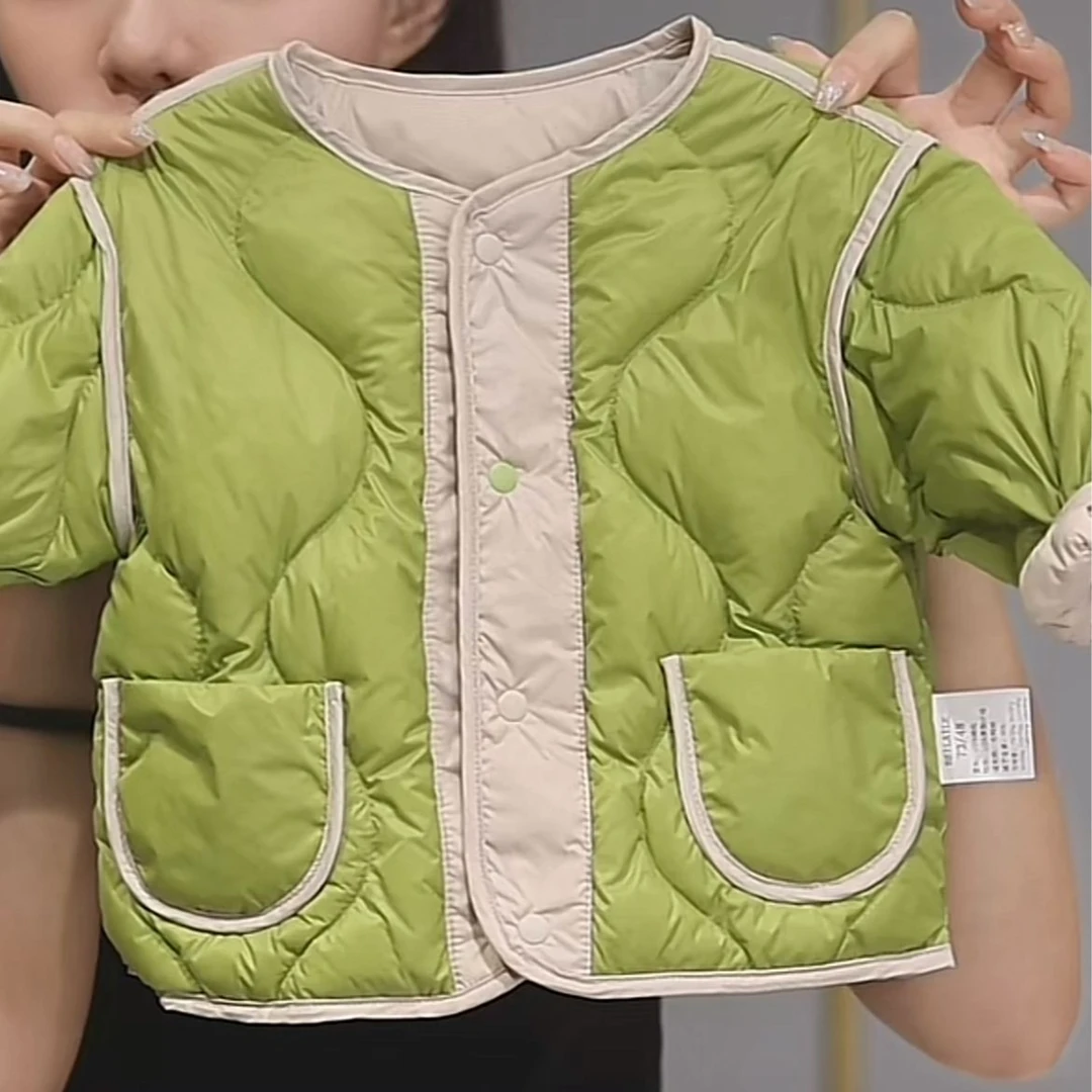 【双面穿三防羽绒服 小洛妈咪】婴儿童羽绒服男女宝宝连帽外套i2