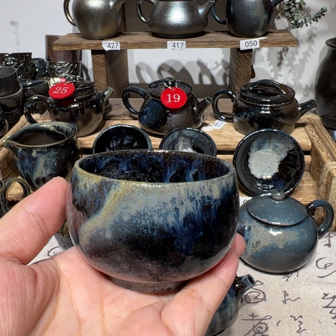 壶星**原建水紫陶紫泥柴烧杯