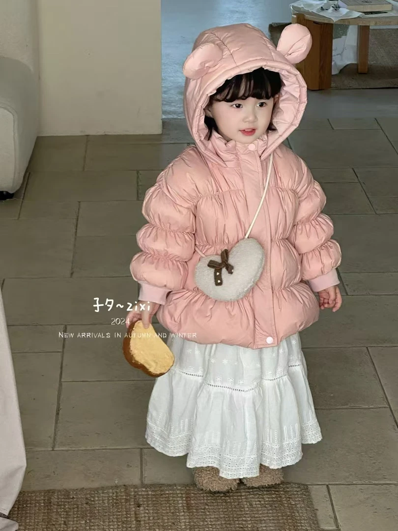 【BaoBao现货】白鸭绒羽绒服冬款女童连帽耳朵包包28
