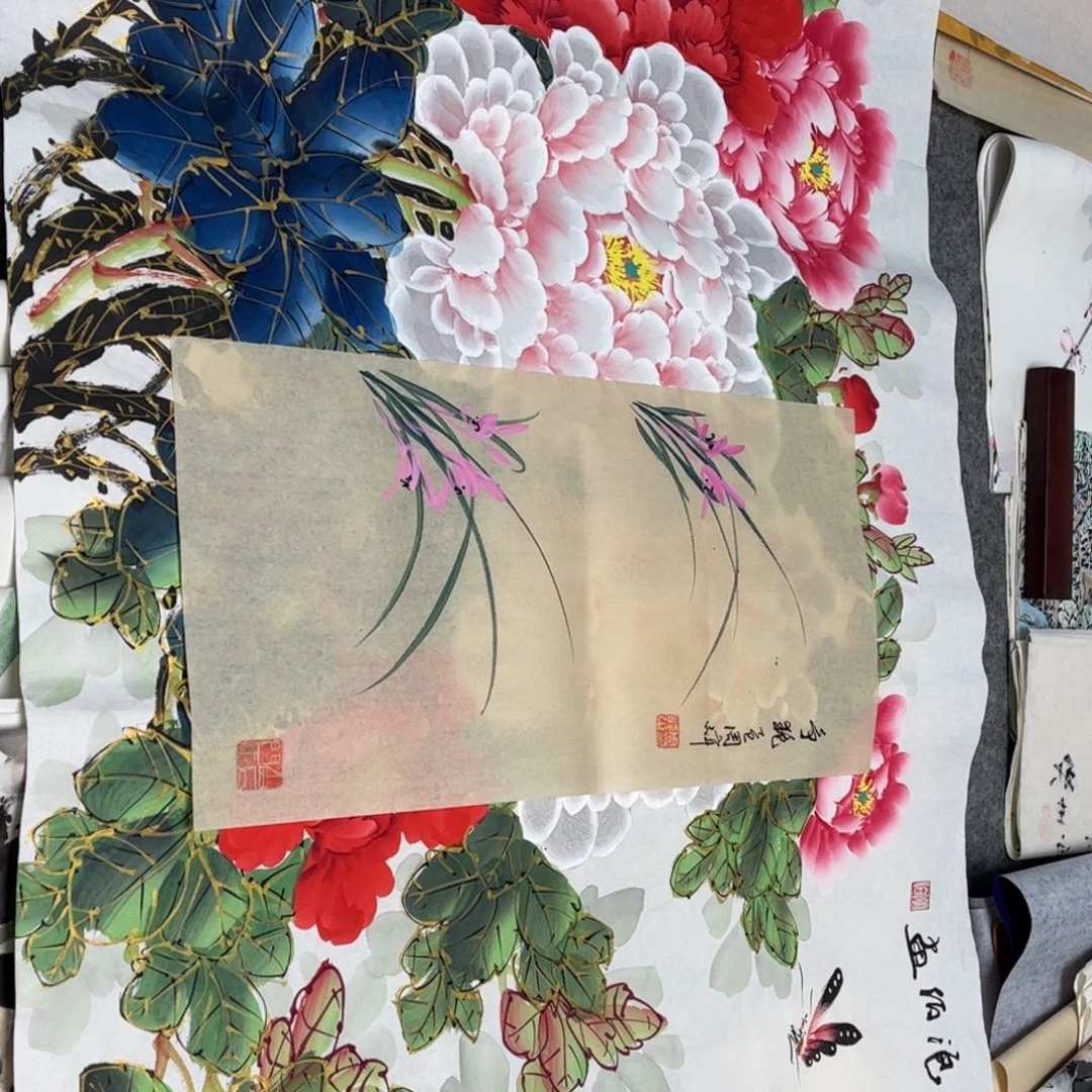 国画12.12纯手绘无边框作品