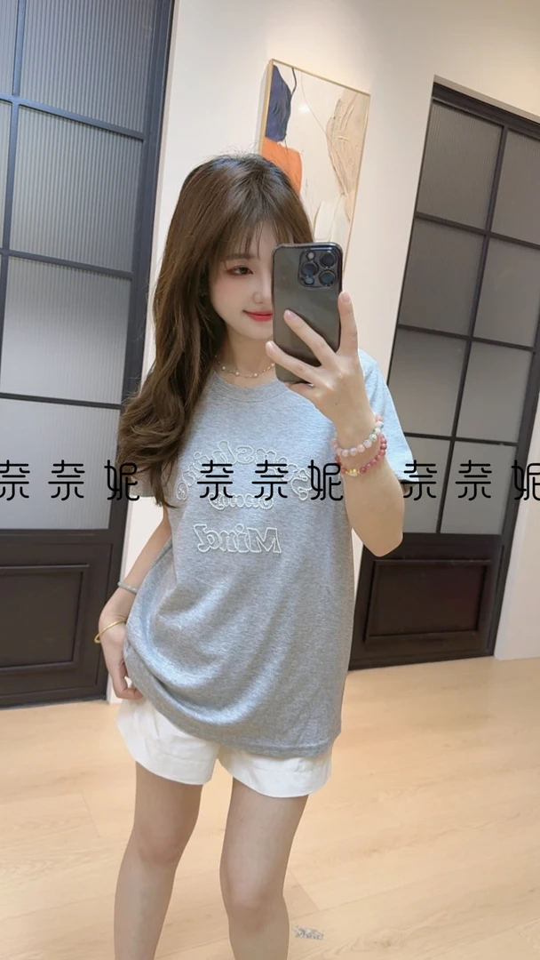 奈奈妮【背影杀】T恤短袖夏季休闲时尚个性百搭穿搭6101