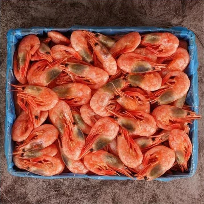 24年北极熊冰虾80-100黑头3斤净重熟冻北极北极甜虾