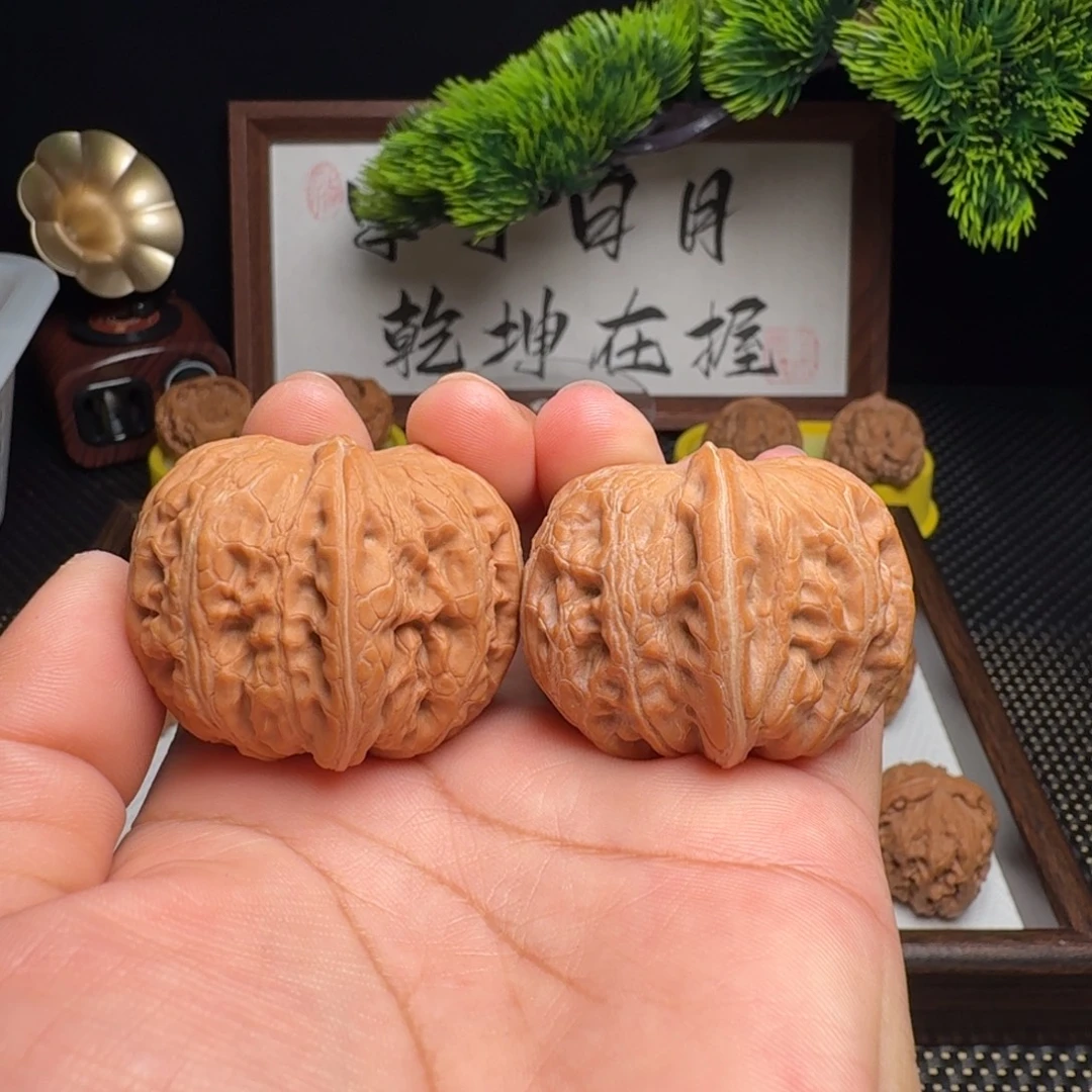 请***总把件文玩核桃全品白茬平谷元宝42尺，无药