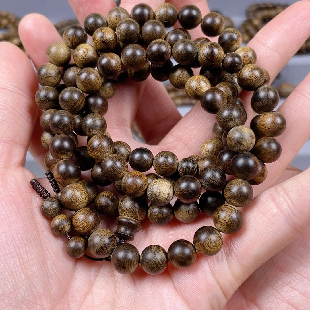 沉香手串越南芽庄白棋老料满瘤疤0.8×108