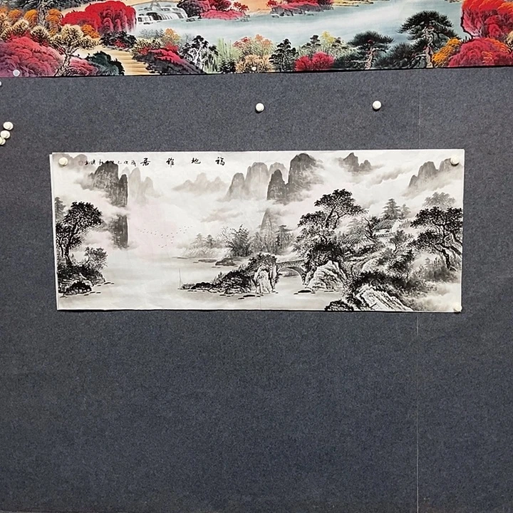国画小六尺水墨一幅
