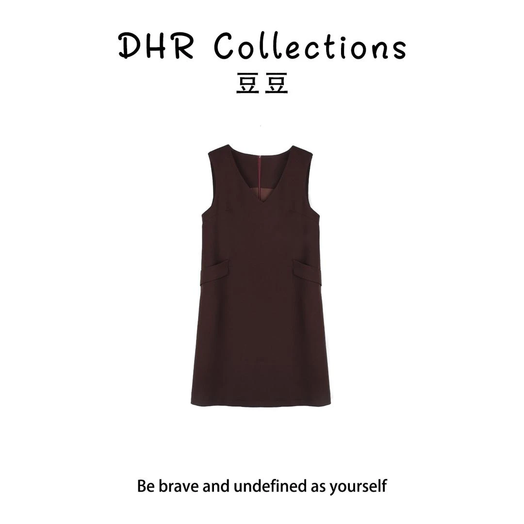 DHR COLLECTTIONS豆豆6【黎明】早秋时尚百搭无袖背心连衣裙-D88706