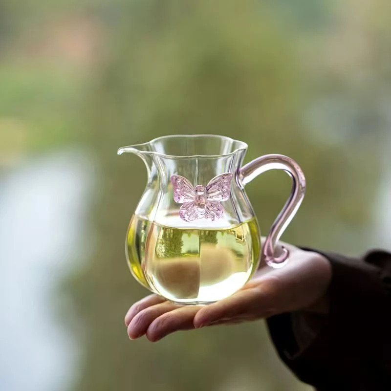 十载爱棠茶海（浅粉色）公道杯大容量家用送礼物高硼硅公杯分茶茶道