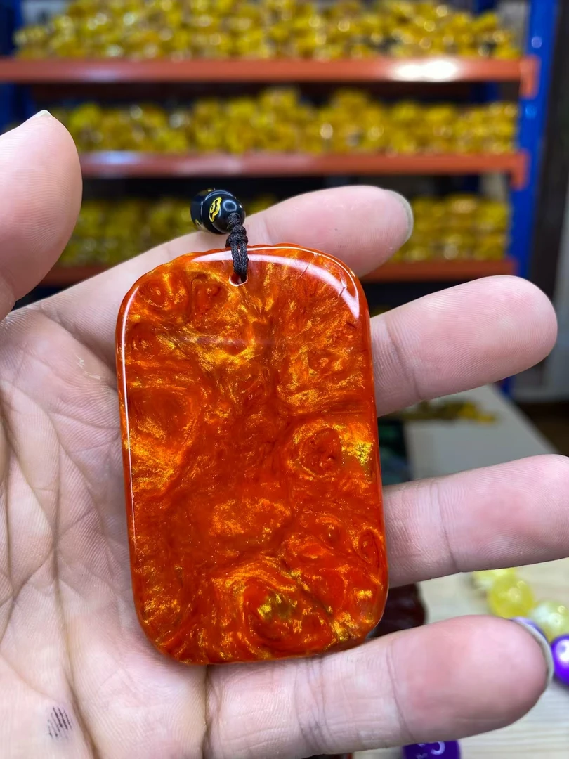 X10红鎏金大版无事牌经典百搭款吊坠