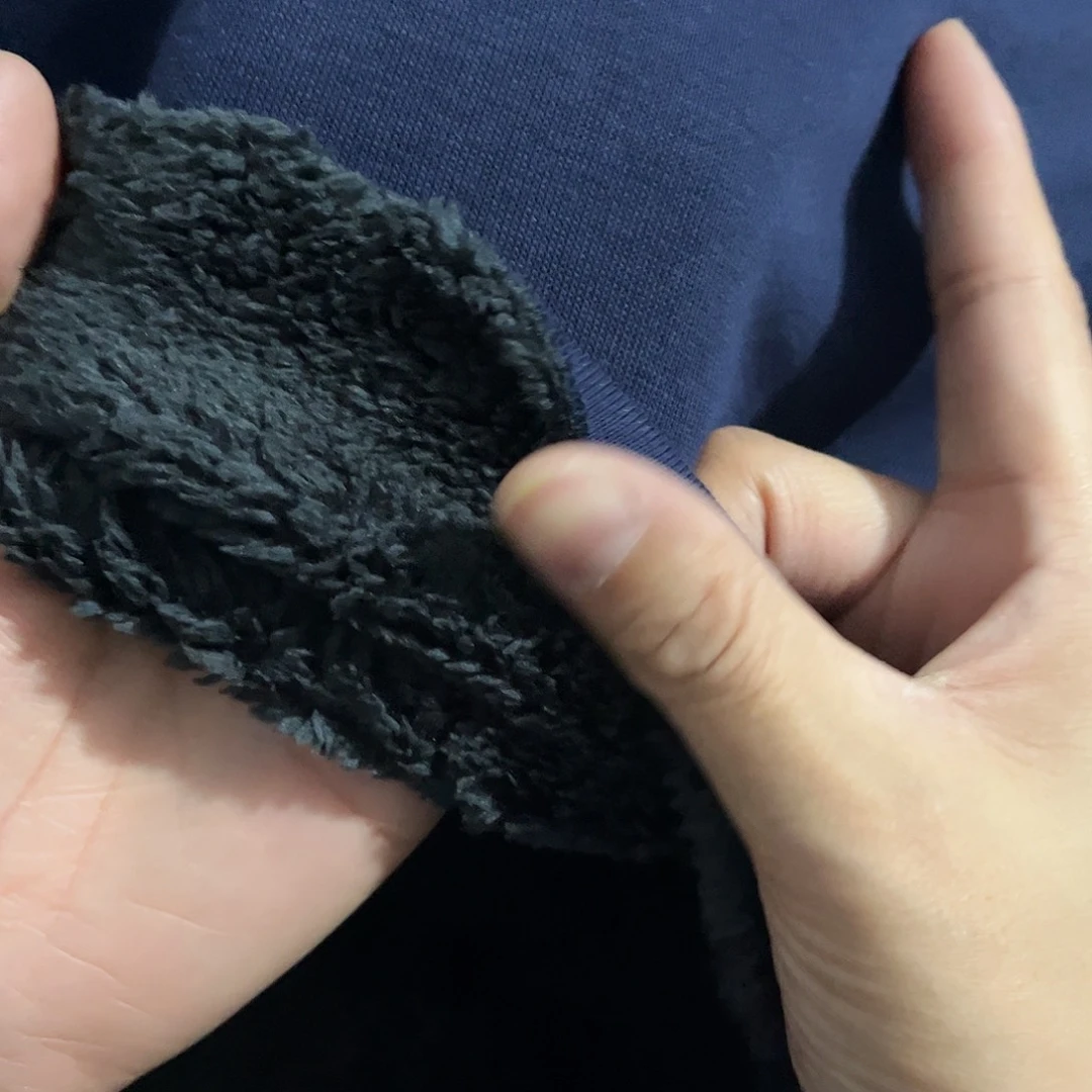 藏蓝色羊驼绒1.8×2米长带螺纹