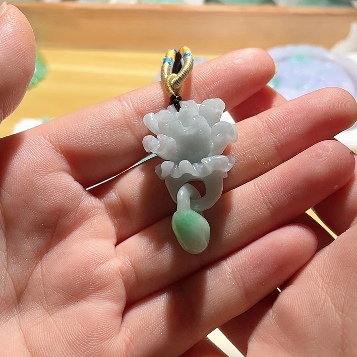 翡翠未镶嵌颈饰珑*天然
