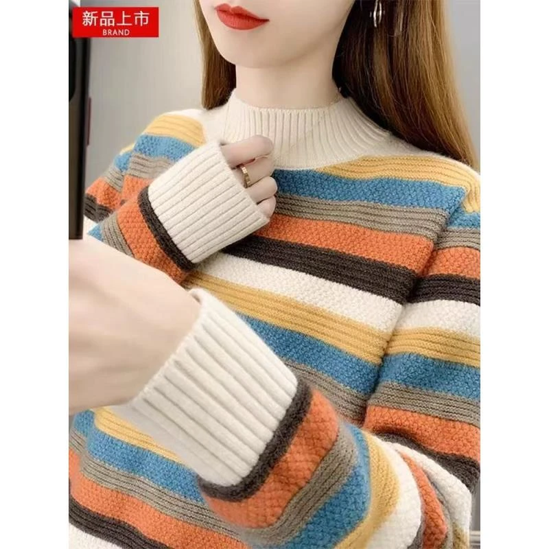 744【彩虹毛衣】秋冬加厚针织衫