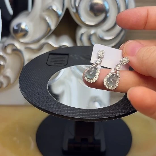 翡翠未镶嵌挂件耳饰