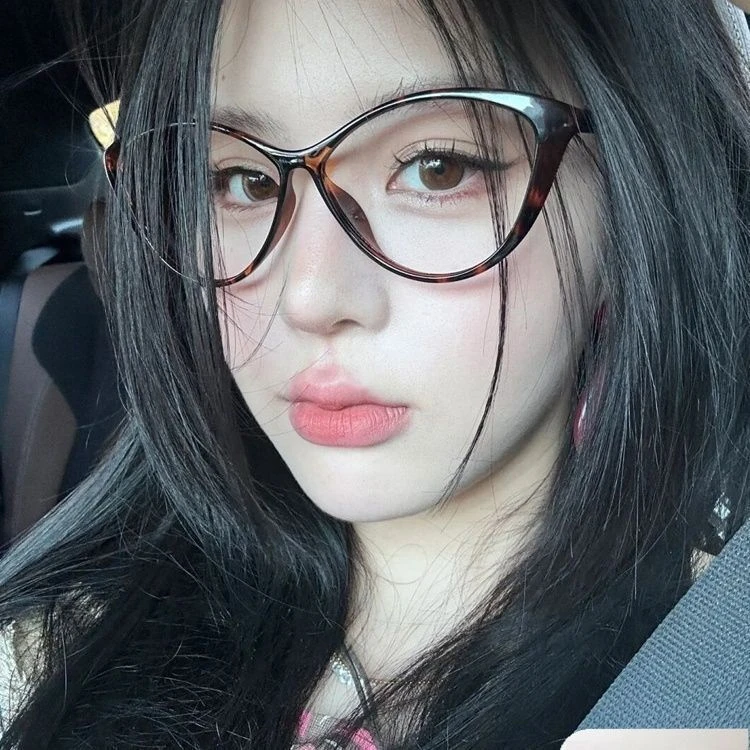 猫眼眼镜框女素颜神器方圆脸眼镜女高级感