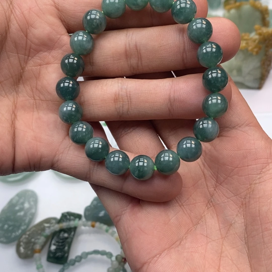 翡翠未镶嵌手链天然a货翡翠13