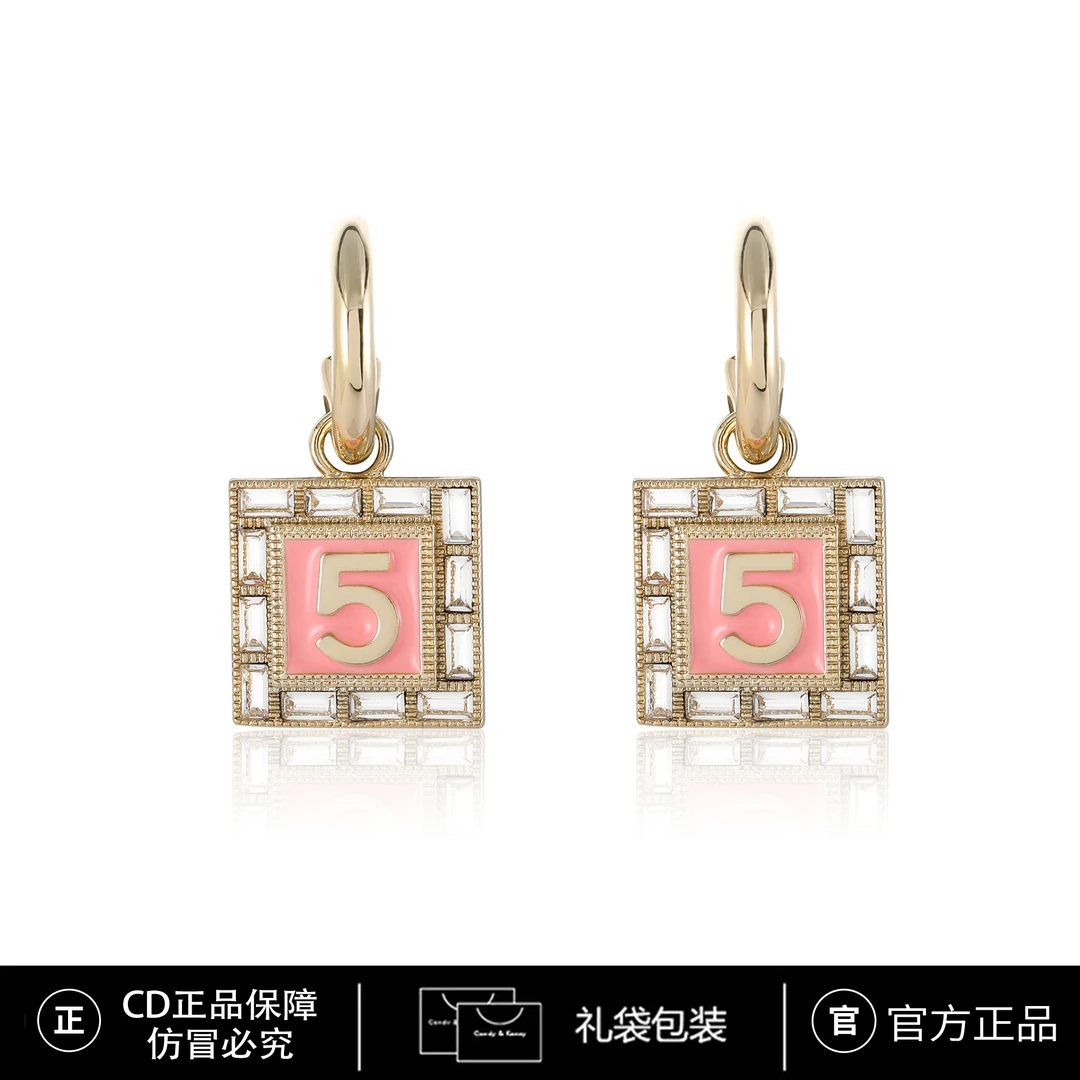 铜合金锆石耳饰 滴釉气质轻奢百搭法式耳钉 3952