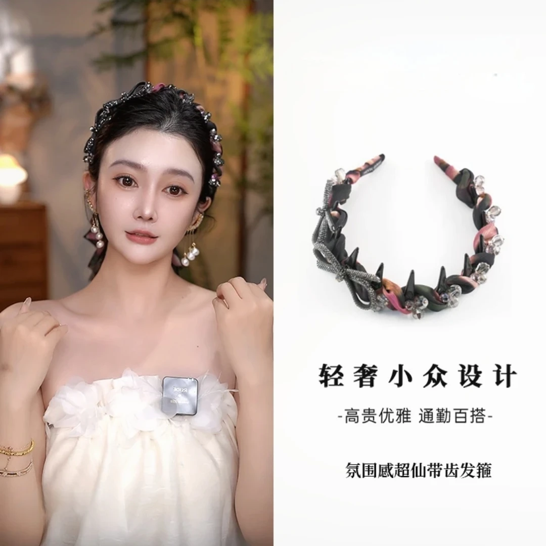 浪漫高级感氛围感蝴蝶结设计感发箍高颅顶压发发卡百搭优雅发饰品