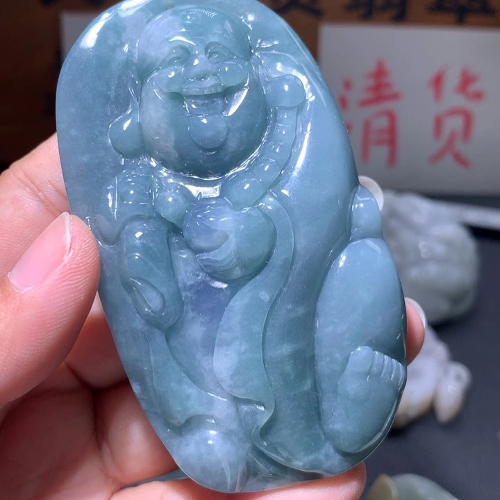 翡翠未镶嵌颈饰保真天然A货翡翠