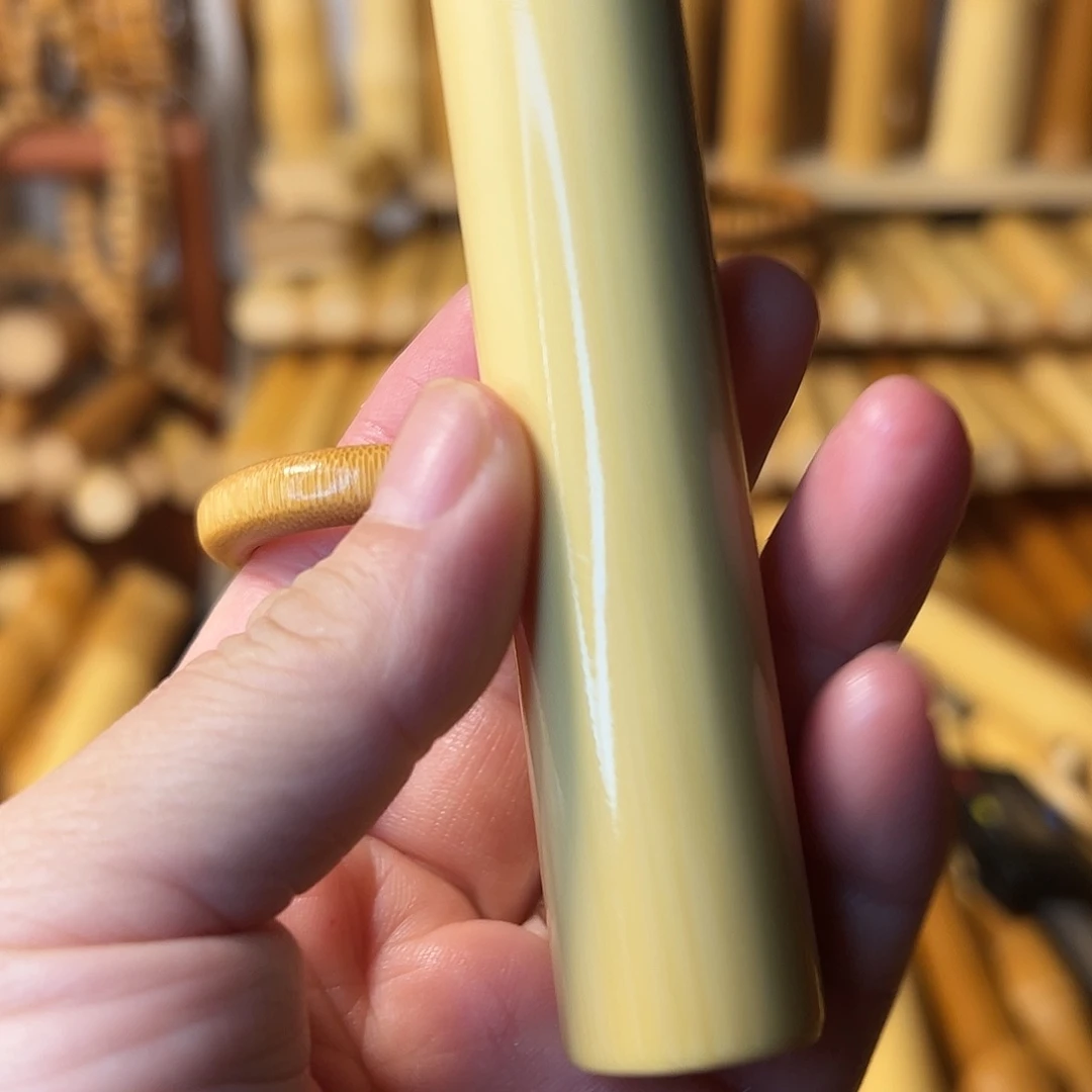 实心玉竹文玩手把件