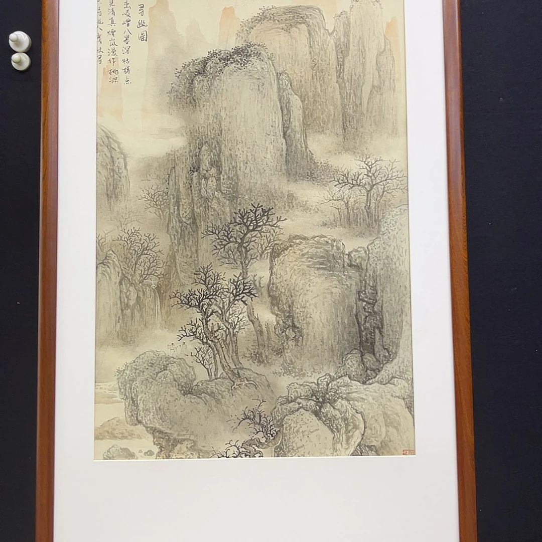 国画手绘国画，仿古山水，画心
