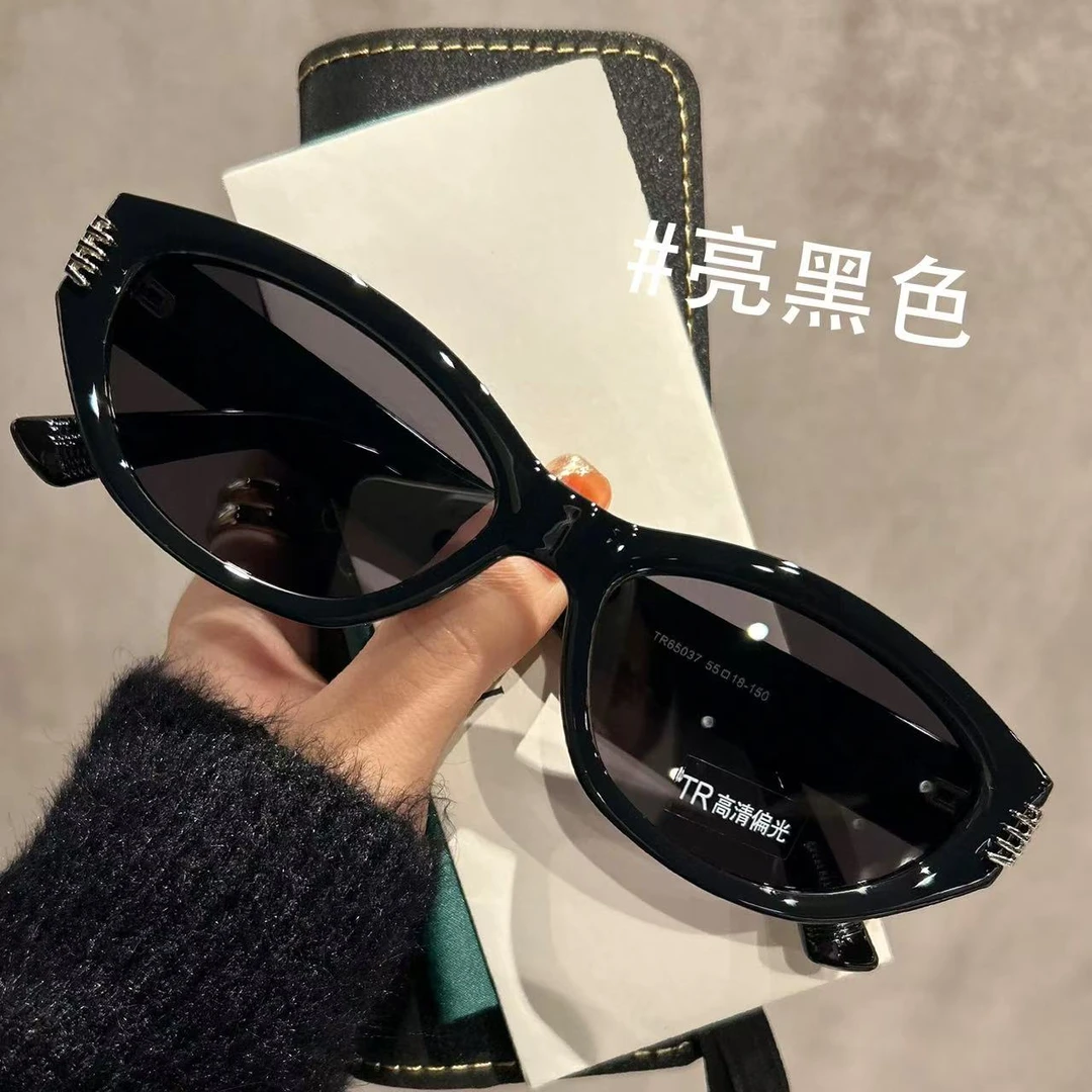 【棣棣同款】墨镜男款复古猫眼小框超轻偏光防紫外线近视太阳镜女