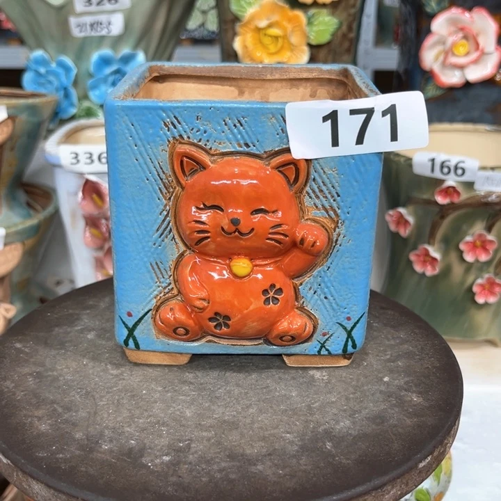 紫砂花盆粗陶材质多肉花盆