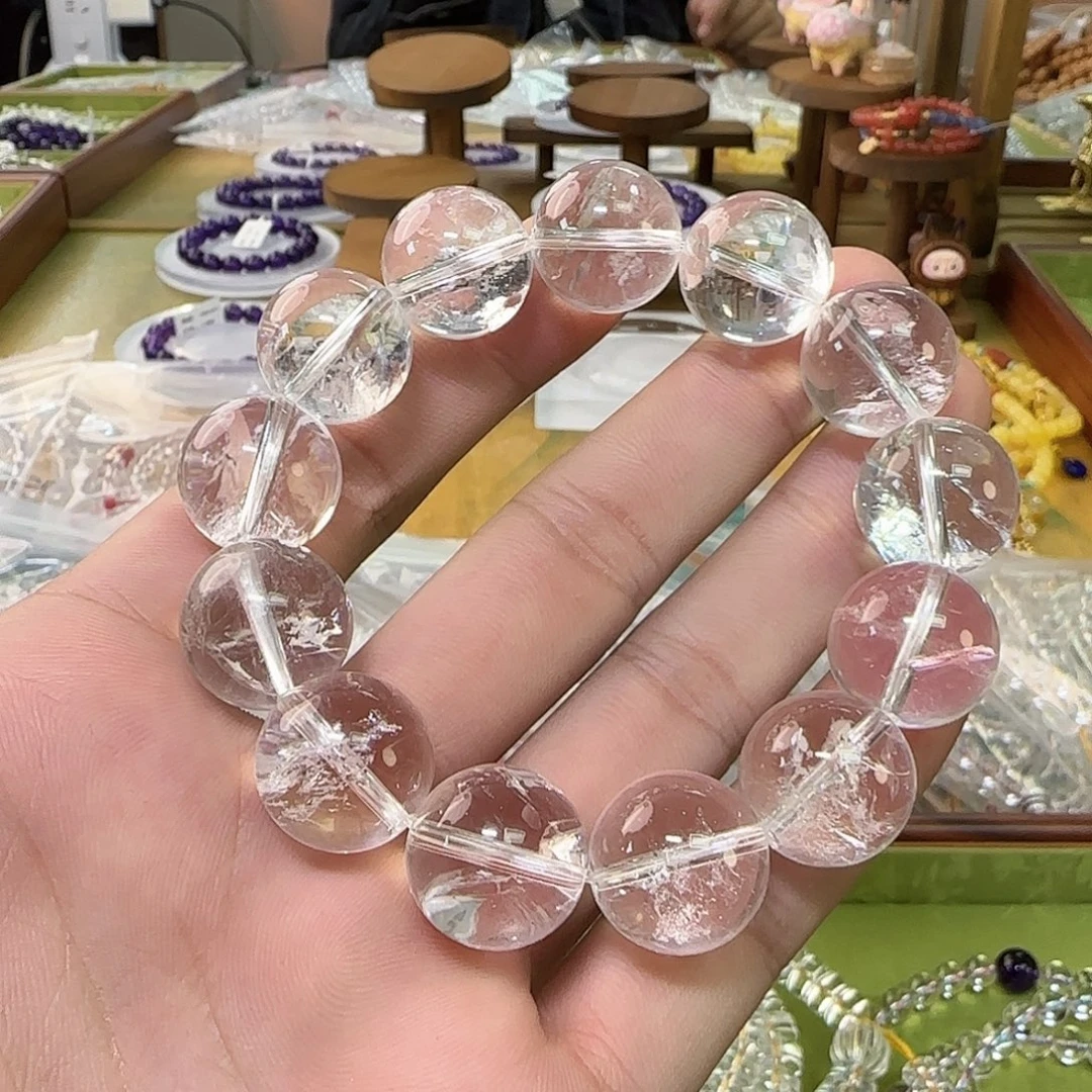 蓝***蝶水晶手链未镶嵌白水晶