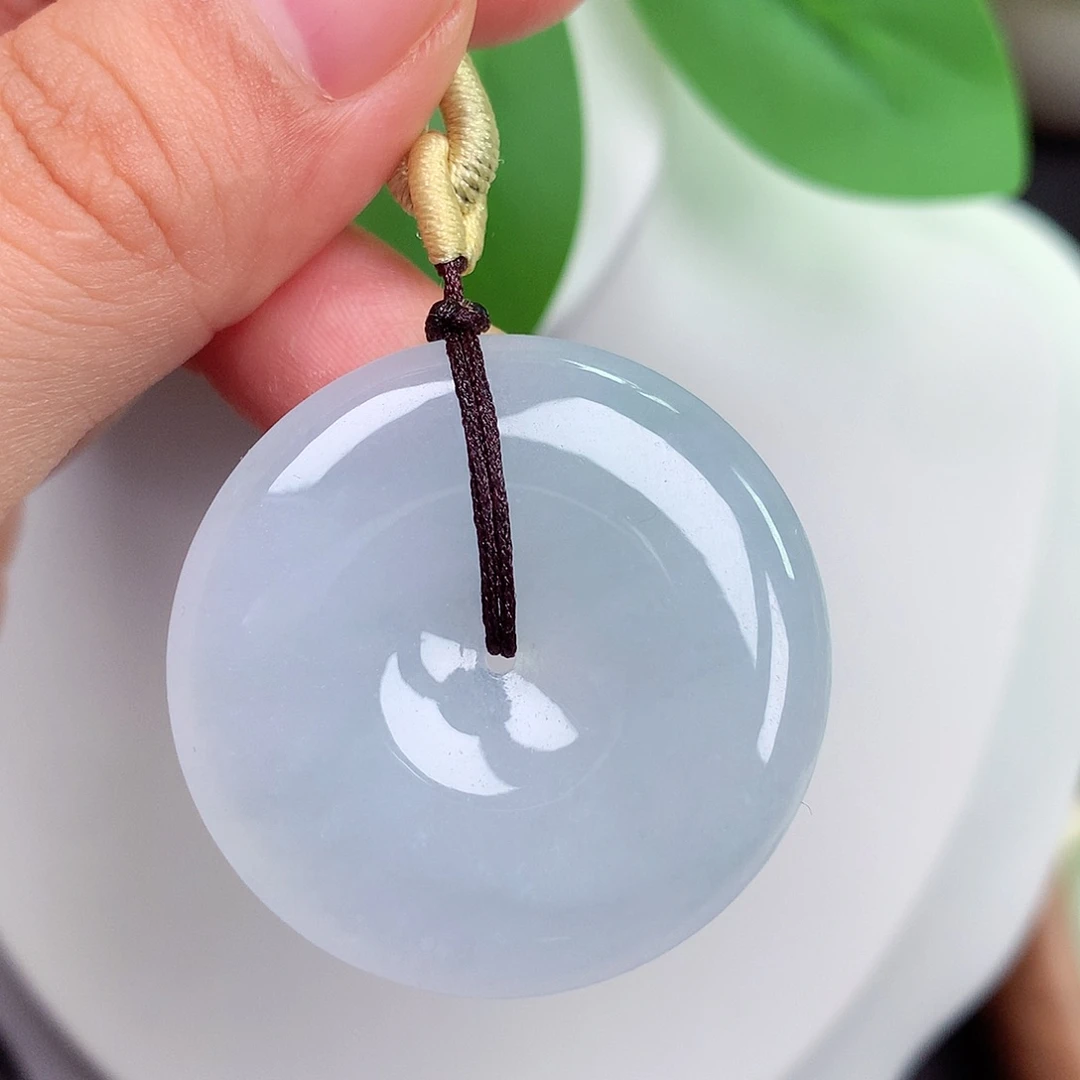 颈饰未镶嵌翡翠平安扣 34.5x5.4mm