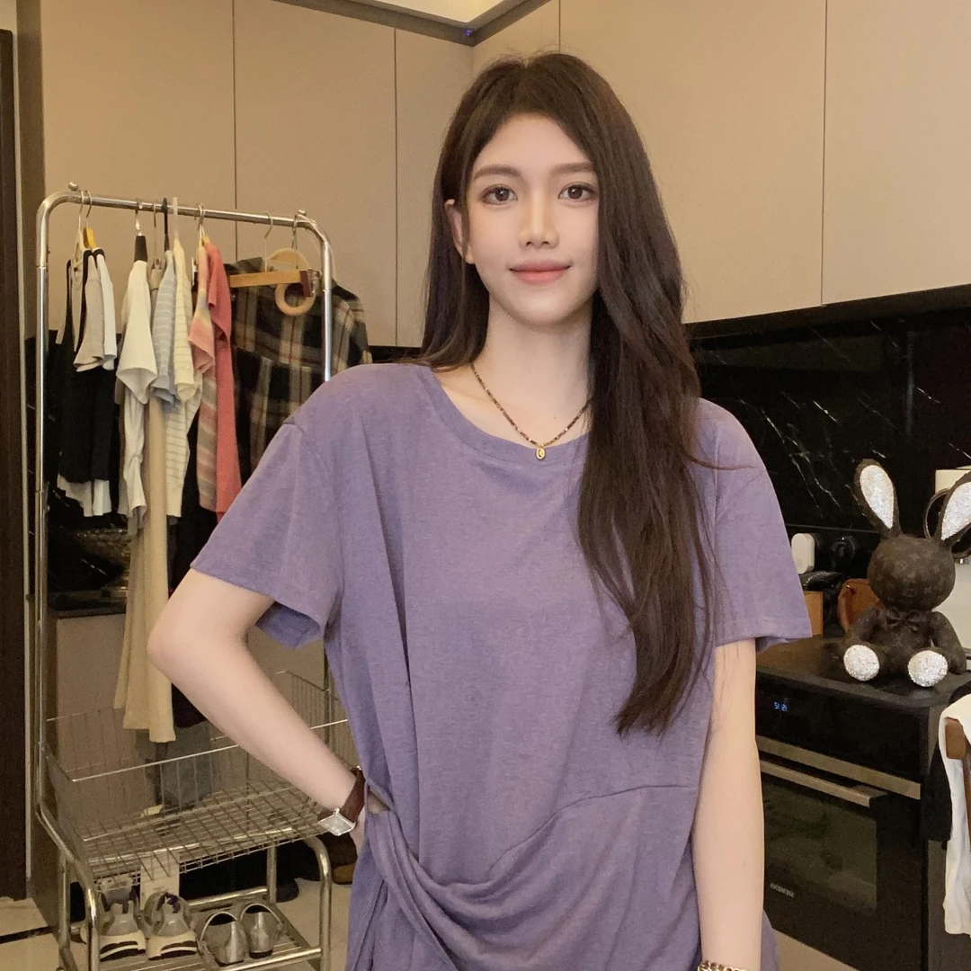 小众设计感短袖T恤女宽松百搭